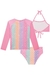 Imagem do 75374 - CONJUNTO INFANTIL DE BIQUINI E BLUSA EM MALHA CIRRÊ COM PROTEÇÃO UV50+ - KUKIÊ