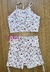Top + Short Cross cintura alta poliamida jardim secreto branco - comprar online