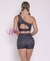 Top + Short Básico cós Transpassado - poliamida - poá preto e branco na internet
