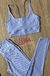 Calça + top - aveludado de compressão - cintura alta básico- Azul cinderella top duda - loja online
