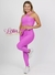 Calça e Top - aveludado de compressão - cintura alta empina bumbum - Hot pink - Lolla Fitness Club