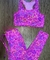Top + calça - cintura alta básico poliamida - corações fundo rosa na internet