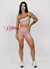 Short + top - aveludado de compressão Tricolor - cintura alta básico- Mocca + areia + rose escuro na internet
