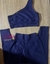 Calça + top - aveludado de compressão - cintura alta básico- Azul Marinho top aline - comprar online