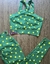 Top + calça - cintura alta empina poliamida - poá verde e amarelo top x - loja online