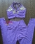 Top + calça cintura alta básico poliamida corações lavanda top lara - Lolla Fitness Club