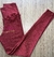 Imagem do Calça Avulsa cintura alta cós básico - Cirrê canelado - vermelho carmim