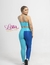 Top + calça bicolor cintura alta básico aveludado compressão maldivas + arara azul - loja online