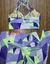 Top + Calça cintura alta empina poliamida - triângulos violeta top ana
