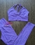 Imagem do Top + calça cintura alta básico poliamida corações lavanda top lara