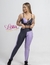 Top + calça bicolor cintura alta básico aveludado compressão - ônix e lavanda na internet