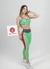 Calça + top - Tricolor Iza cintura alta básico aveludado de compressão - Cinza + pêssego + maçã verde na internet