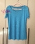 Blusa Clássica de tule manga azul capri