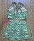 Top + Short Cross cintura alta textura cobra verde - comprar online