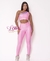Top+ Calça tricolor Candy Colors Aveludado de compressão cos básico -Rosa Candy e Netuno na internet