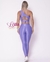 Top+ Calça tricolor Candy Colors Aveludado de compressão cos básico - Netuno e Rosa Candy - comprar online