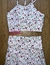 Top + Short Cross cintura alta poliamida jardim secreto branco