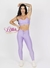 Calça e top - aveludado de compressão - cintura alta empina bumbum - Lavanda - comprar online