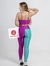 Imagem do Top + Calça Bicolor Bella cintura alta básico aveludado compressão - ametista + ariel