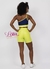 Conjunto Short + top - aveludado de compressão isa Tricolor - cintura alta básico- Diamond + marinho + verde lima. - loja online