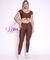 Calça + Top especial manguinha poliamida light especial básico - coffe - loja online