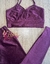 Top + calça cintura alta básico - textura cirré - vinho bordo - Lolla Fitness Club