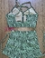 Imagem do Top + Short Cross cintura alta textura zebra verde