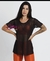 Blusa clássica tule manga preta - Lolla Fitness Club