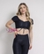 Calça + Top especial manguinha Aveludado de compressão cintura alta básico - preto - Lolla Fitness Club