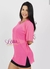 Blusão tule camisa manga cor Rosa Flúor - Lolla Fitness Club