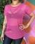 Blusa Clássica Tule manga Rosa magenta - Lolla Fitness Club