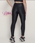 Calça + Top especial manguinha Aveludado de compressão cintura alta básico - preto - comprar online
