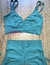 Top + Short cross cintura alta poliamida corações verde - loja online