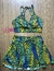 Top + Short Saia cintura alta poliamida oncinha verde e amarelo na internet