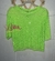 Blusa Cropped de tule manga verde flúor