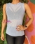 Blusa Regata tule sem manga azul cinderela - loja online