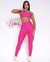 Calça e Top - aveludado de compressão slim sem cordinha- cintura alta empina bumbum - Pitaya - Lolla Fitness Club