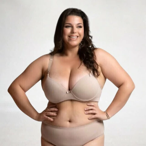 Sutiã Plus Size Com Bojo e Alças Multifuncionais Sutiã com Fecho - comprar online