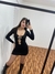 VESTIDO CON CORDÓN EN EL MEDIO MANGA LARGA - comprar online