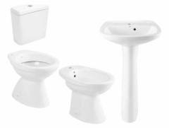 JS1. Juego de loza sanitaria de apoyo Roca capea linea Italiana. Color Blanco. 3A. Largo - comprar online