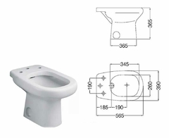 JS4. Juego loza sanitaria de apoyo Ferrum Adriático Blanco. Largo en internet