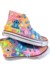 Tênis candy color Stitch na internet