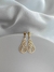 Brinco Formato em Gota com Elos Diamantados Folheado em Ouro 18k