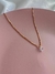 Colar com Pingente em Gota de Zircônia Cristal Folheado em Ouro 18k