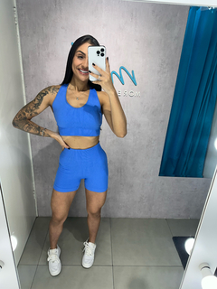 Conjunto shorts seamless na internet