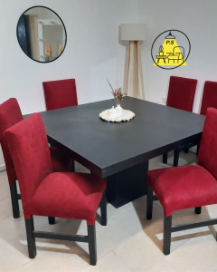 combo 6 sillas LISAS + MESA cuadrada