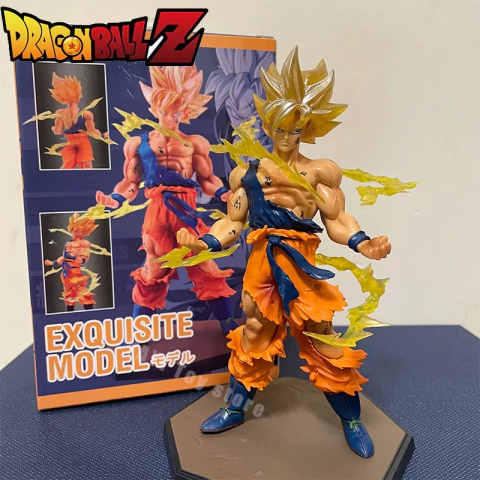 Figura de Acción Son Goku Super Saiyan Dragon Ball Z – 16 cm | Figura de Anime Coleccionable de PVC, Regalo para Fans