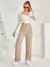 Frenchy Pantalones rectos de talle alto