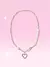 Collar con diseño de perla artificial con accesorio de corazón - tienda en línea