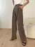 Pantalones de traje de talle alto con fruncido con bolsillo oblicuo - comprar en línea